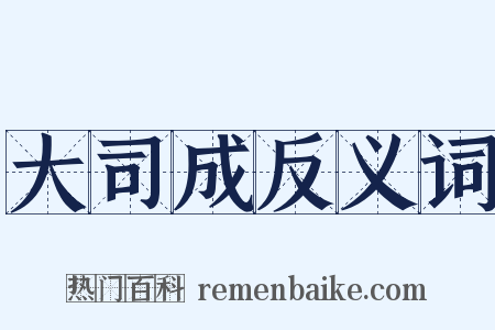 大司成反义词是什么意思的图片